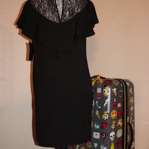 Zara Black Mini Short-Sleeve Dress